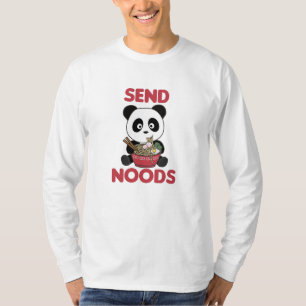 Panda Send Noods Ramen Cute Kawaii Noodles Pandas T-Shirt