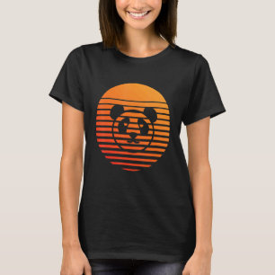 Panda Shadow Silhouette In Front Of A Sun T-Shirt
