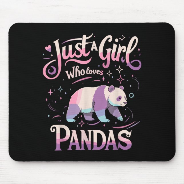 Panda Shirt Women Men Cute Funny  Mouse Pad (Front)