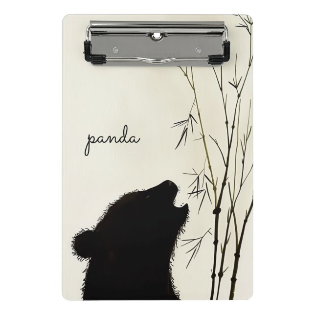 Panda Silhouette Mini Clipboard (Front)