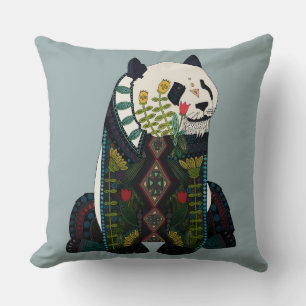 panda silver cushion
