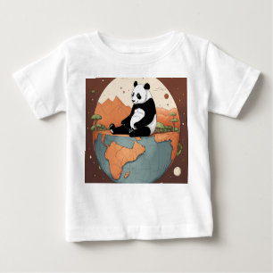 Panda Sitting on Top of Planet Earth: Illustration