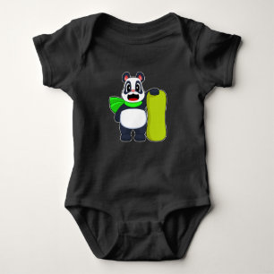 Panda Snowboard Winter sports Baby Bodysuit