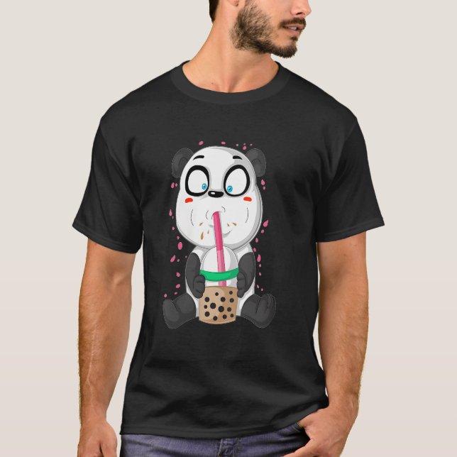 Panda Soju Bamboo Bear Korean Drinking Sweet Tea T-Shirt (Front)