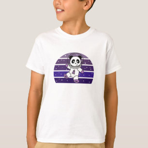 Panda Space Planets Galaxy Astronaut Saturn T-Shirt