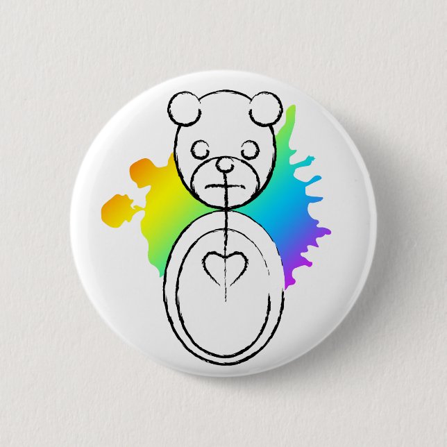 panda splatz. 6 cm round badge (Front)