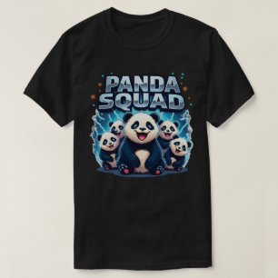 Panda Squad - Cute Kawaii Panda Team Cartoon Desig T-Shirt
