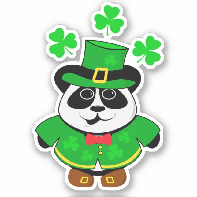 Panda St Patricks Day Cute Animal (Front)
