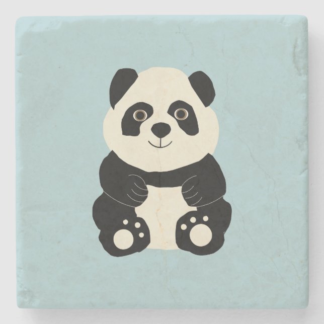 Panda Stone Coaster (Front)