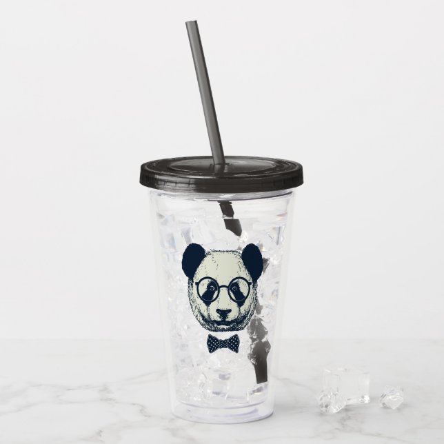 Panda Stripes Acrylic Tumbler (Front Ice)