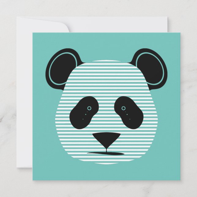 panda stripes invitation (Front)