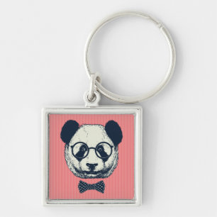 Panda Stripes Key Ring