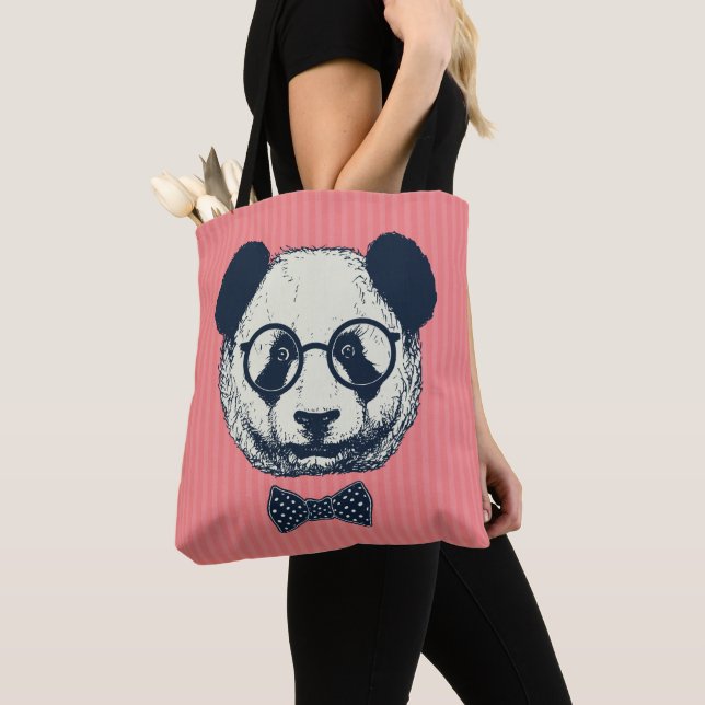 Panda Stripes Tote Bag (Close Up)