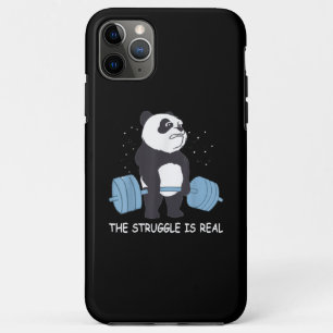 Panda Struggle Is Real Bear Deadlift Funny Gym . Case-Mate iPhone Case