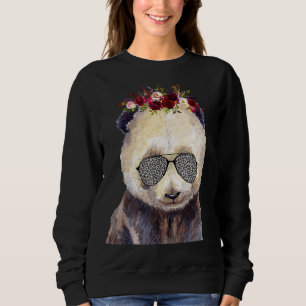 Panda Sunglass Japanese Cherry Cute Blossom Sakura Sweatshirt