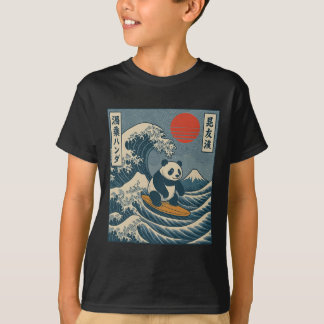 Panda Surfing Japanese _6 T-Shirt