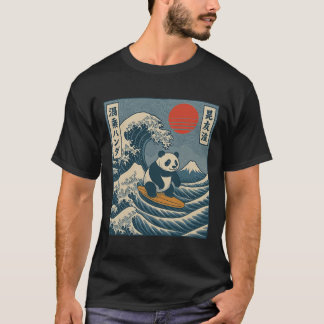 Panda Surfing Japanese _6 T-Shirt