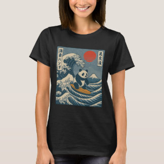 Panda Surfing Japanese _6 T-Shirt