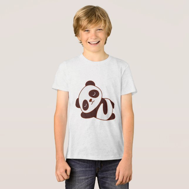 Panda t-shirt  Tri-Blend shirt (Front Full)