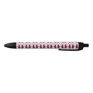 Panda Teddy Bear with Heart Pen