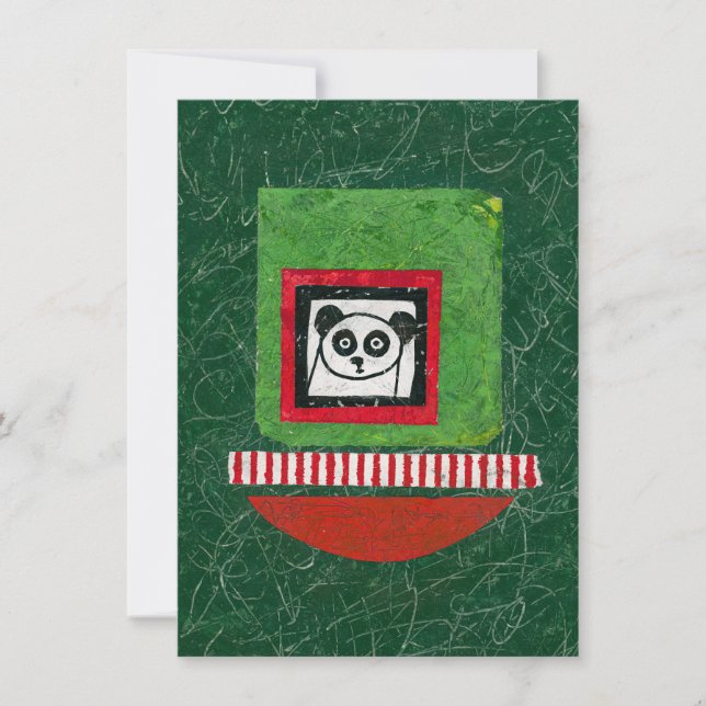 Panda Unprepared Greeting Card (Front)