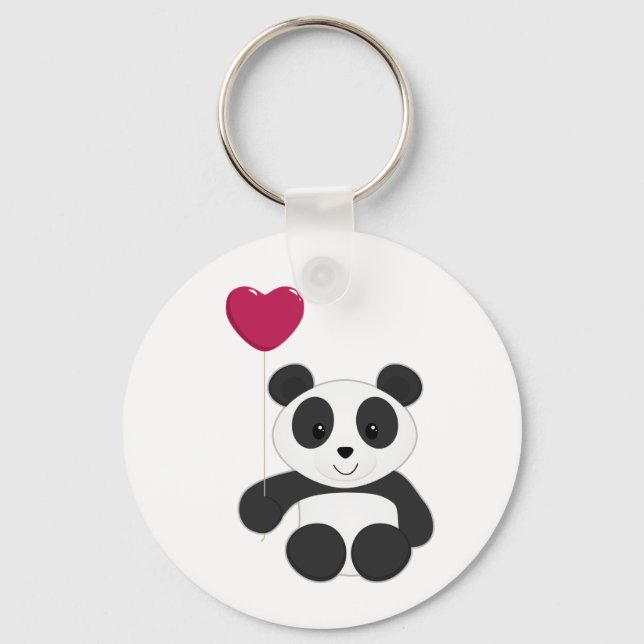 Panda Valentine Key Ring (Front)