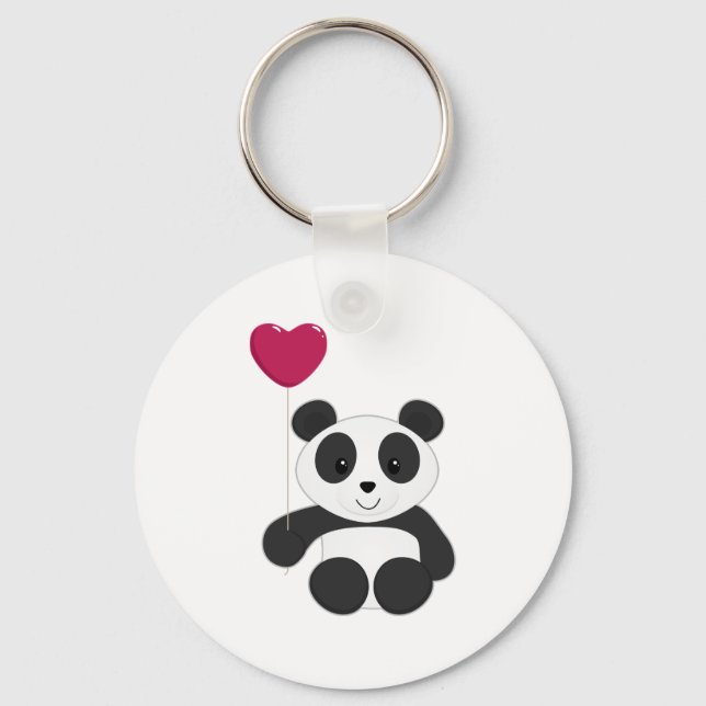 Panda Valentine Key Ring (Front)