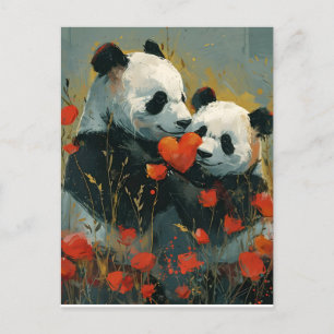 Panda Valentine's Day Postcard
