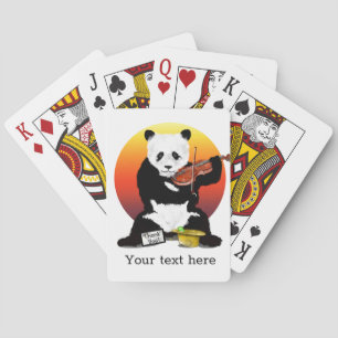 Panda Violinst Playing Cards