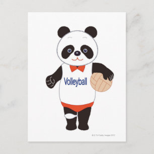 Panda Volleyball Player Postcard
