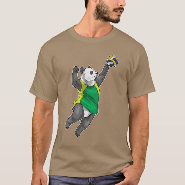 Panda Volleyball player Volleyball T-Shirt (Front)