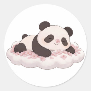 panda,warm,healing,slow-paced,inner peace #019 classic round sticker