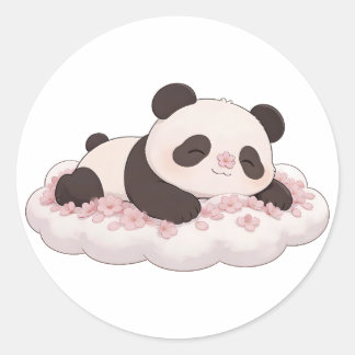 panda,warm,healing,slow-paced,inner peace #019 classic round sticker