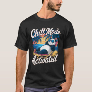 Panda Wearing Sunglass Chill Mode Activated Summer T-Shirt
