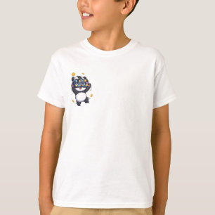 Panda Wearing VR Headset Coins Kids T-Shirt