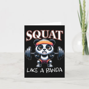 Panda Weightlifting Fitness Funny Gym Quote Squat Card