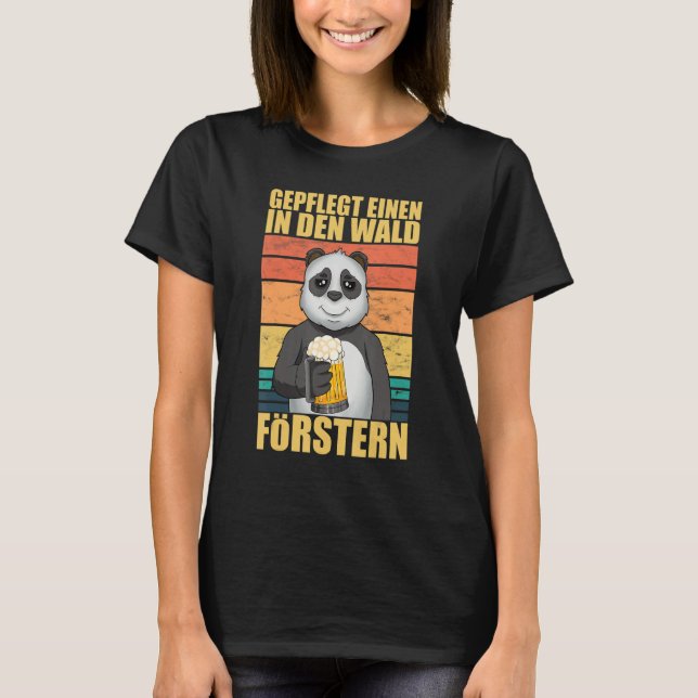 Panda Well-cared for Einen In Den Wald Forstern Sa T-Shirt (Front)