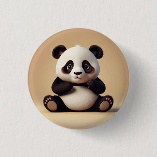 panda,Whimsical, simple, and stylish 3 Cm Round Badge
