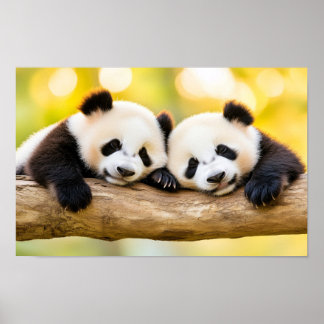 Panda Wild Animal Loving Portrait Poster