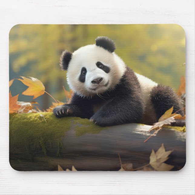 Panda Wild Animal Tranquil Peaceful  Mouse Pad (Front)