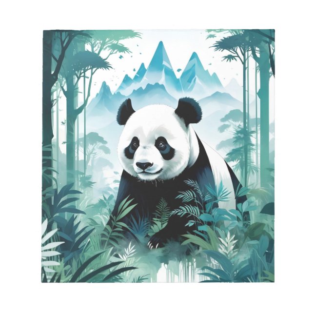 Panda Wildlife Animal Nature Environment Forest  Notepad (Front)