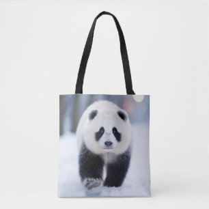 Panda Wildlife Animal On Street Outdoors Tote Bag