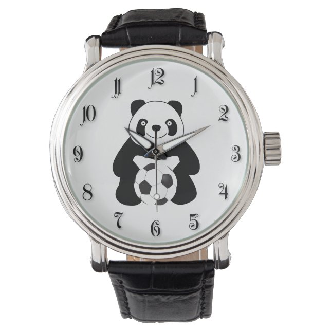 Panda with a soccer ball watch (Front)