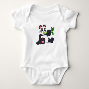 Panda with Bamboo Baby Bodysuit