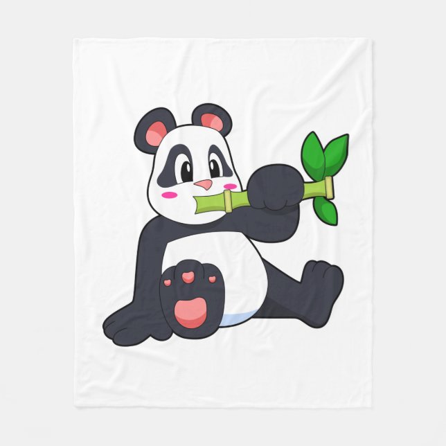 Panda with Bamboo Fleece Blanket (Front)