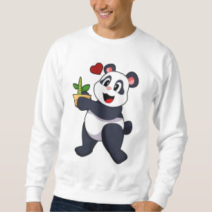 Panda with Bamboo Flower Sweatshirt