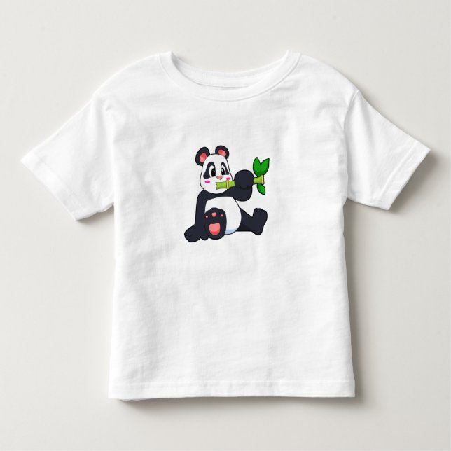 Panda with Bamboo Toddler T-Shirt (Front)