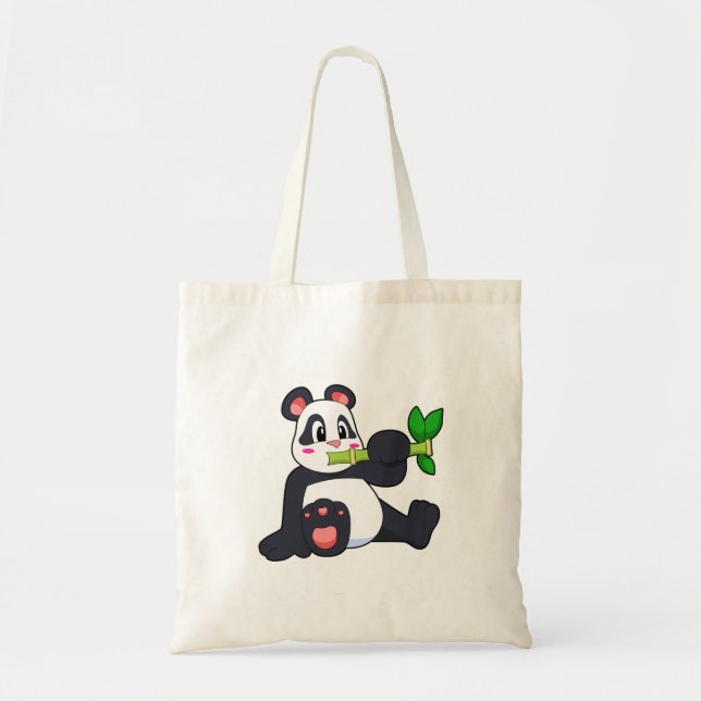 Panda with Bamboo Tote Bag (Front)