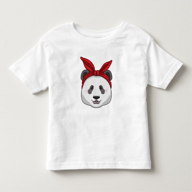 Panda with Bandanna Toddler T-Shirt (Front)