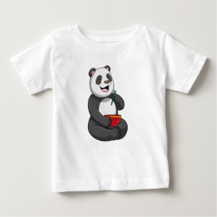 Panda with Bowl Ramen Baby T-Shirt